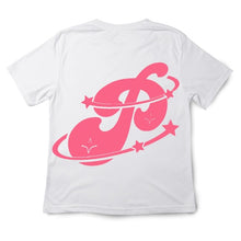 Load image into Gallery viewer, Pristine Women White &amp; Pink Basic Tee
