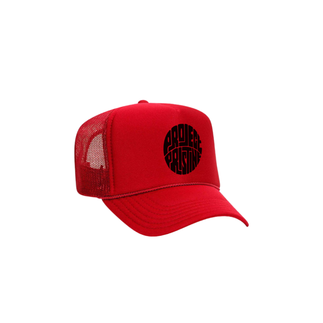 Red & Black Pristine Trucker Hat